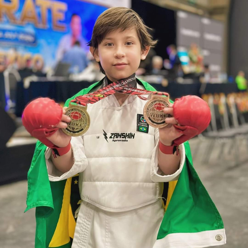 A honraria se deve à performance de Lorenzo no 12º Campeonato Mundial de Karatê da WUKF 2024, realizado entre os dias 11 e 14 de julho na cidade de Monterrey, México.