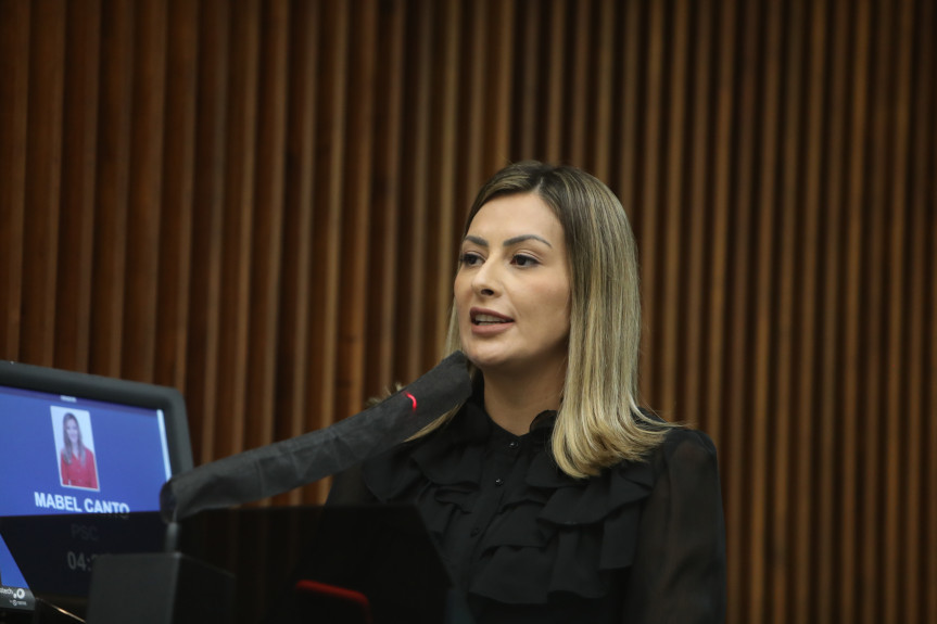 Deputada Mabel Canto (PSC), uma das autoras da proposta aprovada pelos deputados e que garante a presença de doulas na hora do parto.