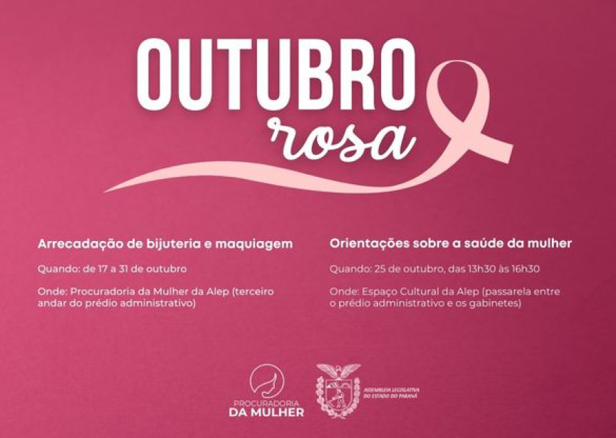 Assembleia Legislativa do Paraná | Notícias > Procuradoria da Mulher  arrecada bijuterias e maquiagens para pacientes oncológicas