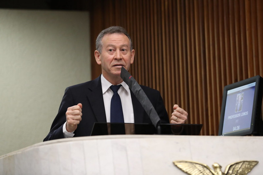 Deputado Professor Lemos (PT), líder da Oposição na Assembleia Legislativa do Paraná.