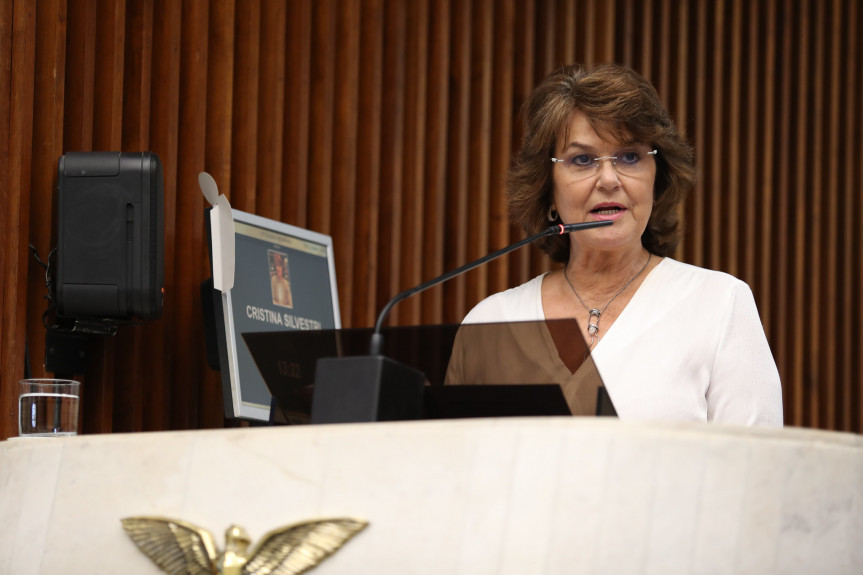 Deputada Cristina Silvestri (CDN), procuradora da Mulher na Assembleia Legislativa do Paraná.