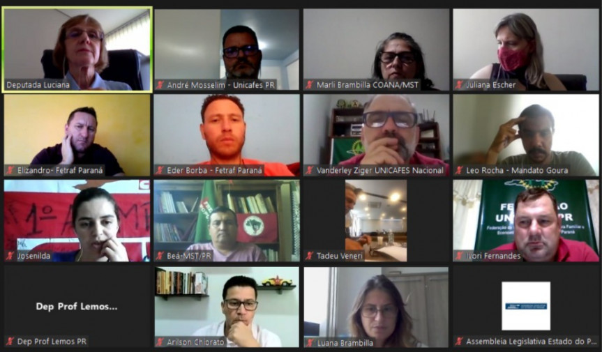 Reunião do Bloco Parlamentar da Agricultura Familiar com entidades que representam o segmento produtivo foi realizada nesta terça-feira para debater medidas de socorro aos agricultores.