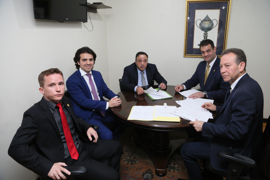 Deputados que integram a Comissão de Educação da Assembleia Legislativa.