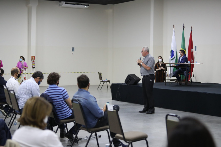 Dom Geremias Steinmetz, arcebispo de Londrina, na audiência pública da Frente Parlamentar sobre o Pedágio