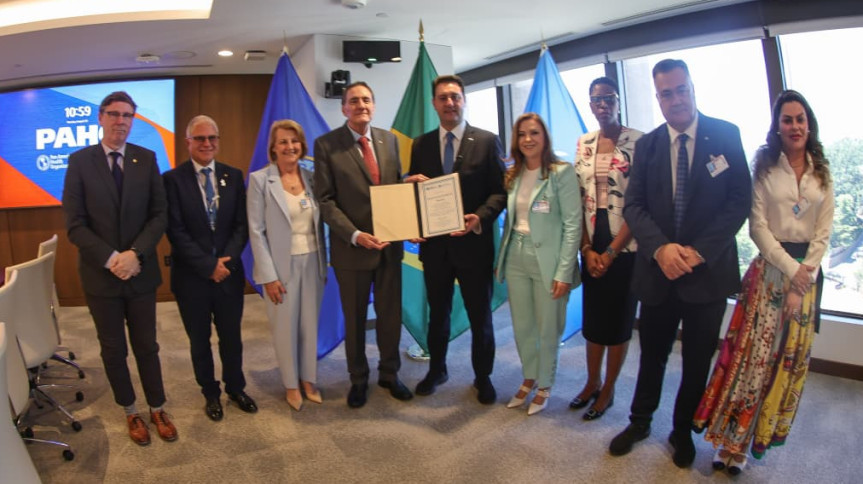 Certificação do Paraná, na sede da Opas, em Wahington.
