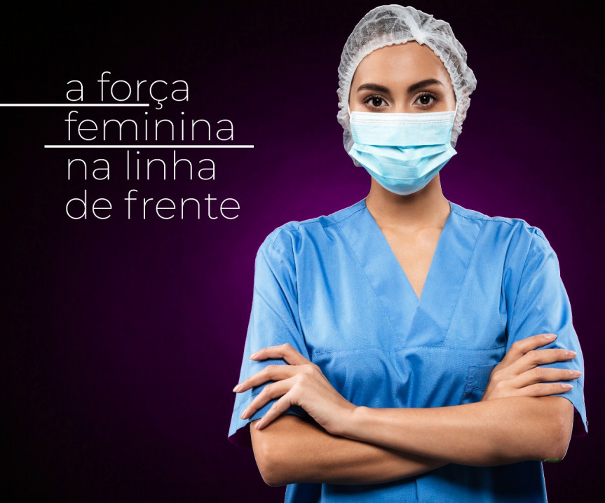 Cerca de 70% das equipes de trabalho na área da saúde são compostas por mulheres.