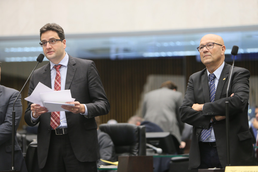 Deputados Homero Marchese e Luiz Claudio Romanelli.