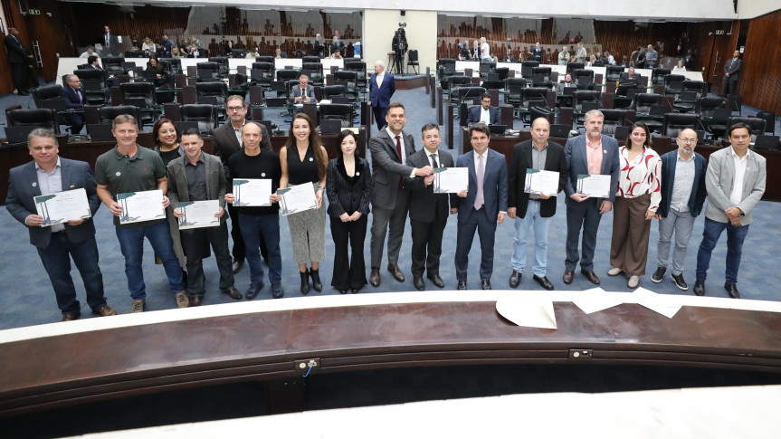 Homenagem ocorreu no inicio da sessão plenária desta segunda-feira (19).