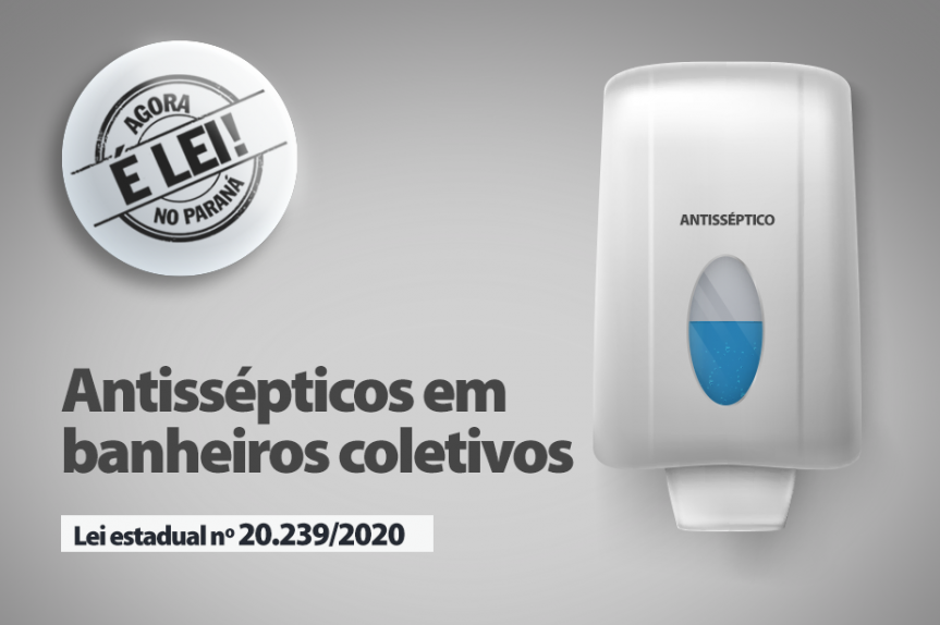 Lei determina que dispensers com produtos próprios para a higienização devem ser instalados nas paredes, próximos aos assentos sanitários.