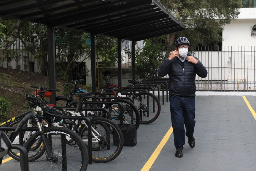 Bicicletário está entre uma das ações do Legislativo para incentivar a utilização do meio de transporte.