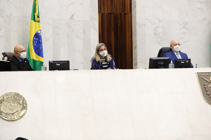 Deputada Ivana Bastos, presidente da Unale, visita a Assembleia Legislativa do Paraná