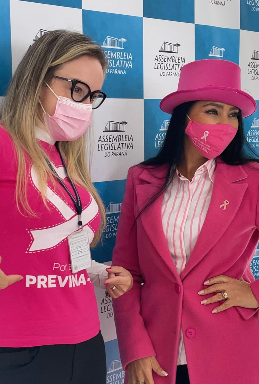 Ação Eu me Cuido mobilizou servidoras terceirizadas da Assembleia Legislativa na campanha do Outubro Rosa.