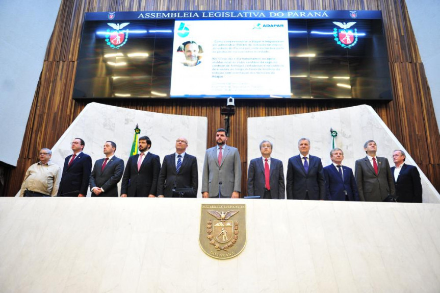 Sessão solene comemorativa aos 6 anos da ADAPAR, por proposição do deputado Pedro Lupion (DEM).