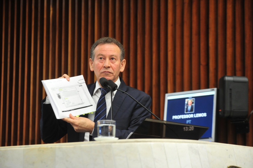 Deputado Professor Lemos (PT), líder da Oposição na Assembleia Legislativa do Paraná.