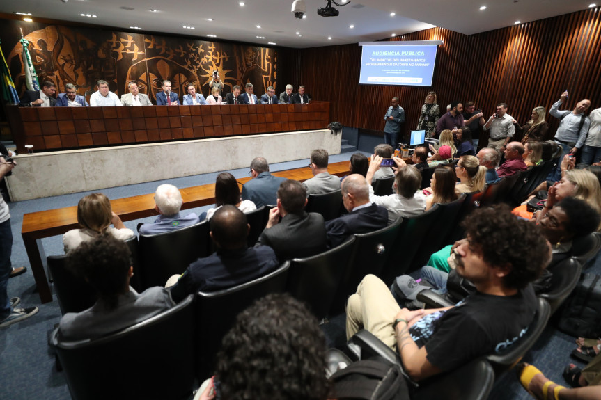 Pela manhã, a audiência pública aconteceu no Plenarinho da Casa.