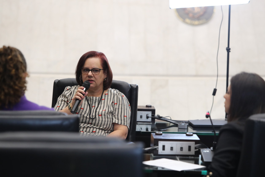 A desembargadora Ana Lúcia Lourenço, que coordena grupo de proteção feminina do Tribunal de Justiça do Paraná, é a convidada do programa Assembleia Entrevista desta quinta-feira (1º),