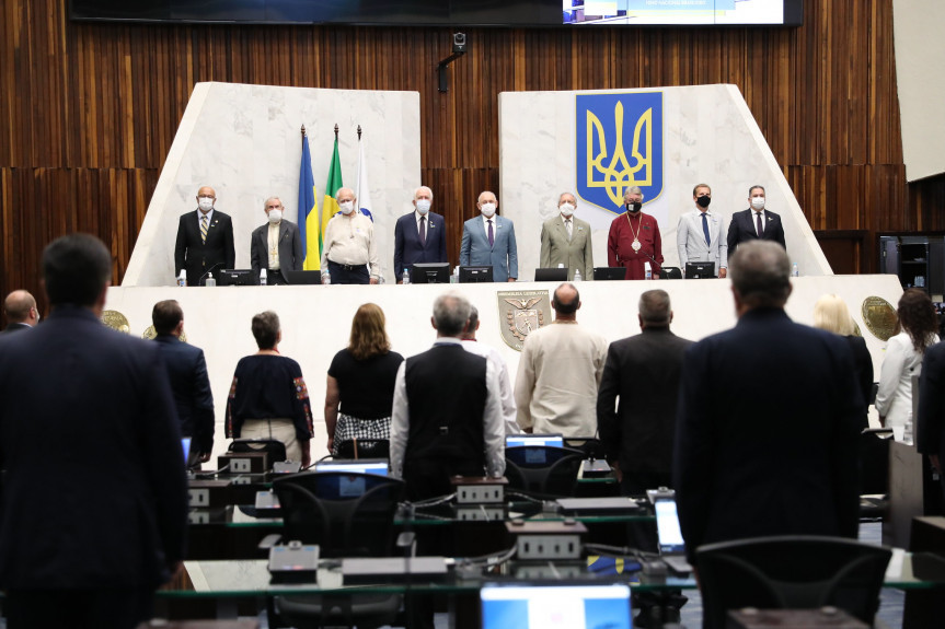 Assembleia Legislativa realiza homenagem em solidariedade e apoio à Ucrânia e ao Povo Ucraniano.