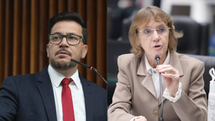 Os deputados estaduais Arilson Chiorato e Luciana Rafagnin, ambos do PT.