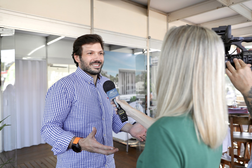 O deputado Tiago Amaral (PSD) atendeu a equipe da TV Assembleia.