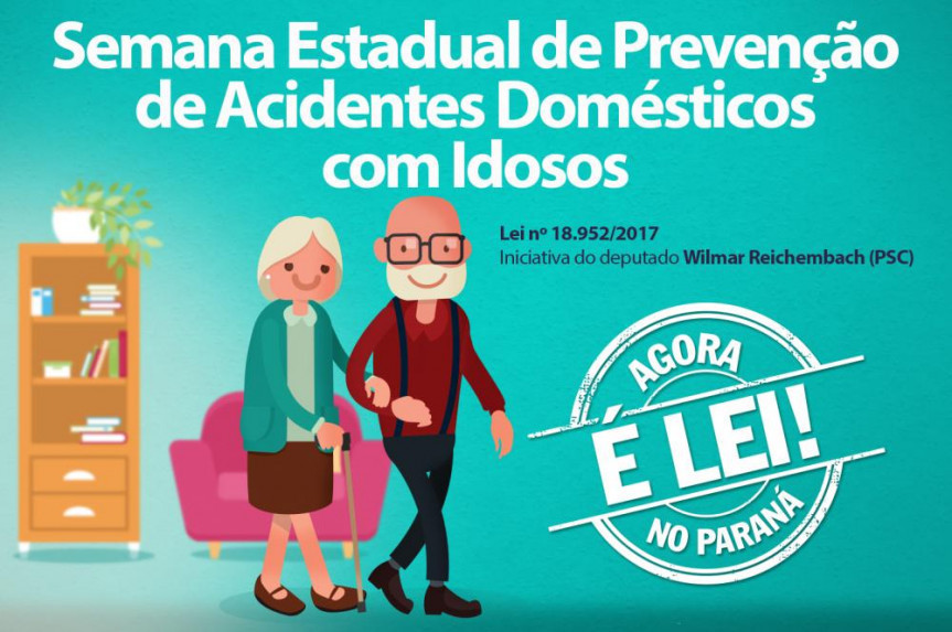 O início do mês de junho é marcado pela Semana Estadual de Prevenção de Acidentes Domésticos com Idosos no Paraná.