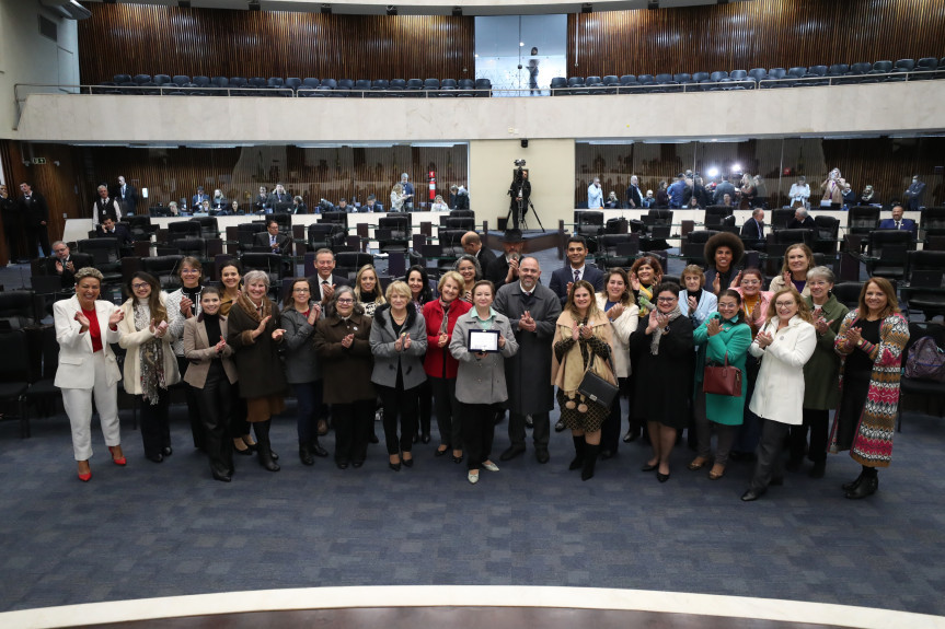 Homenagem ocorreu no inicio da sessão plenária desta segunda-feira (27).