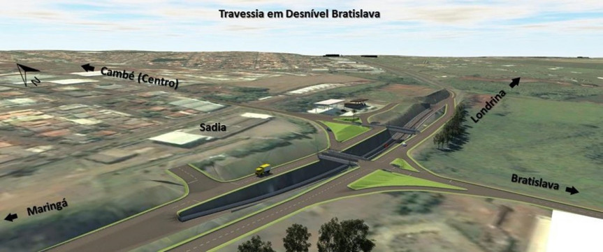 Governo inicia licitação para obra da trincheira da Bratislava, em Cambé.