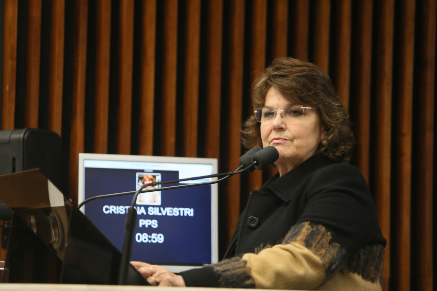 Deputada Cristina Silvestri (PPS), Procuradora da Mulher na Assembleia Legislativa do Paraná.