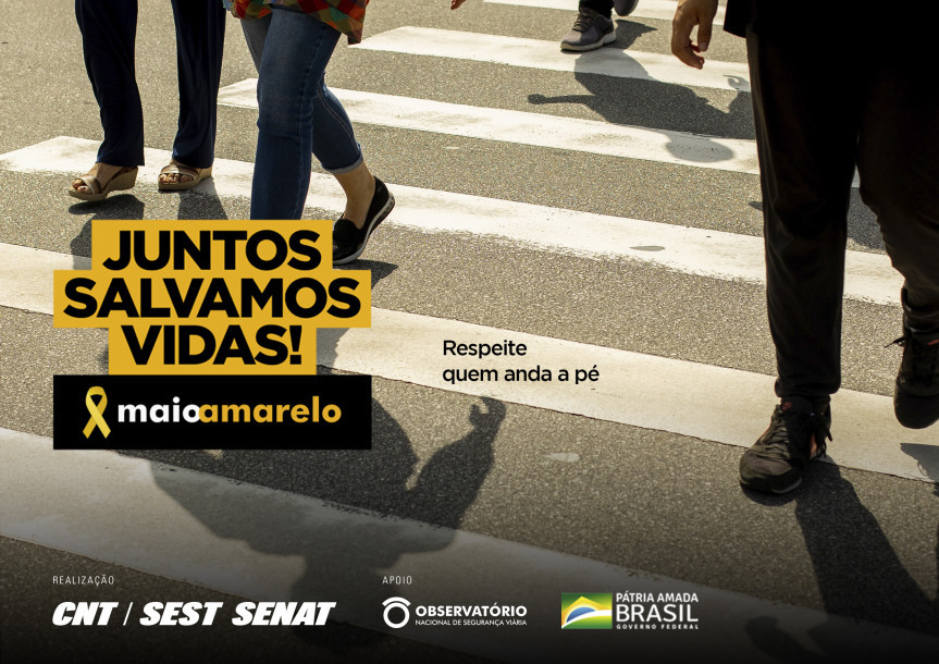 Maio Amarelo 2022 destaca o papel de cada cidadão no cuidado com as pessoas no trânsito.