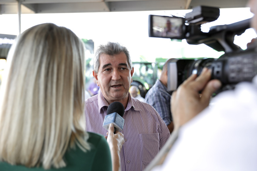 O deputado Pedro Paulo Bazana (PSD) também esteve no estande do Legislativo na Expoingá.