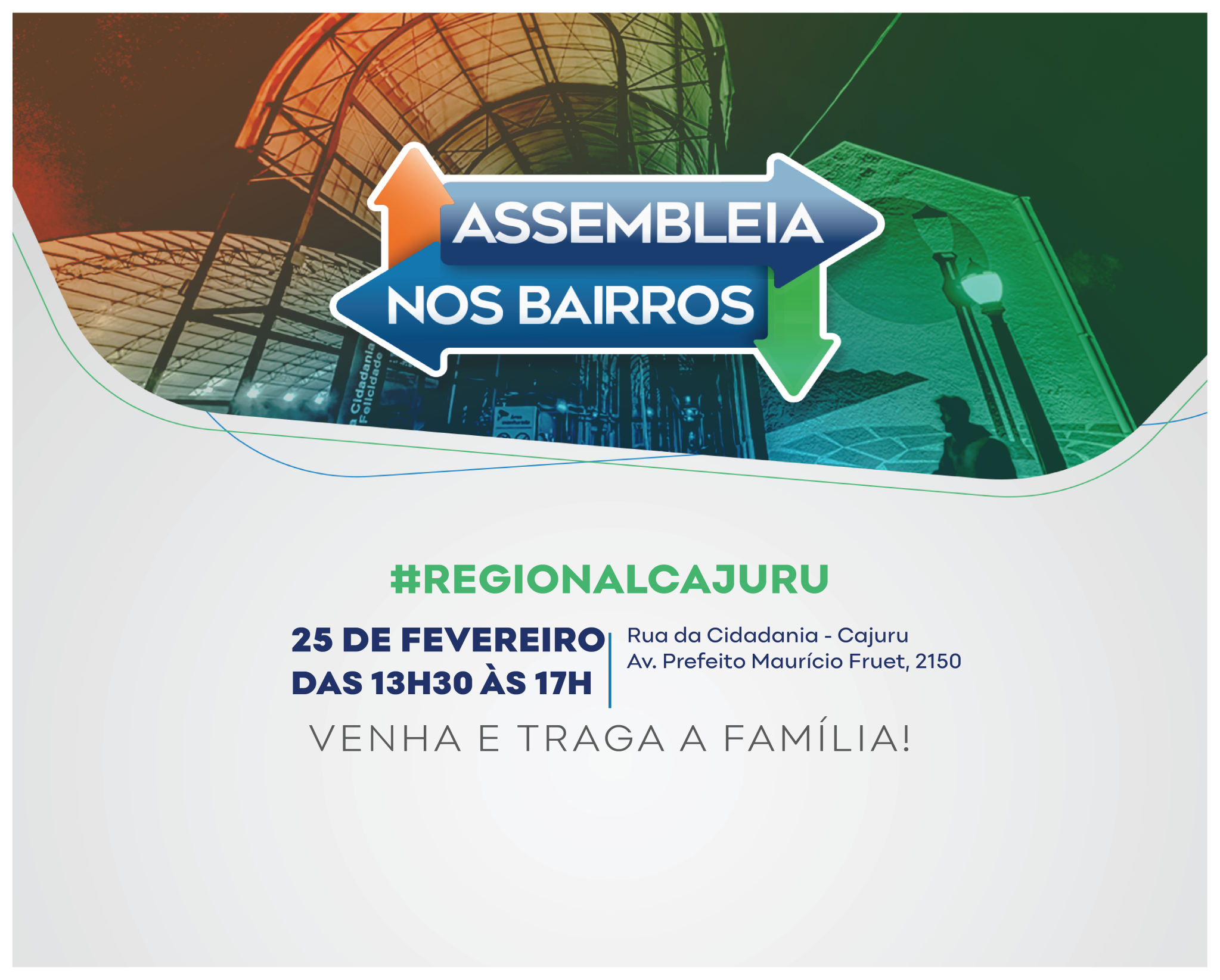 Assembleia nos Bairros realiza 1ª edição de 2026 na próxima quarta-feira (25) na Regional Cajuru, com serviços à população