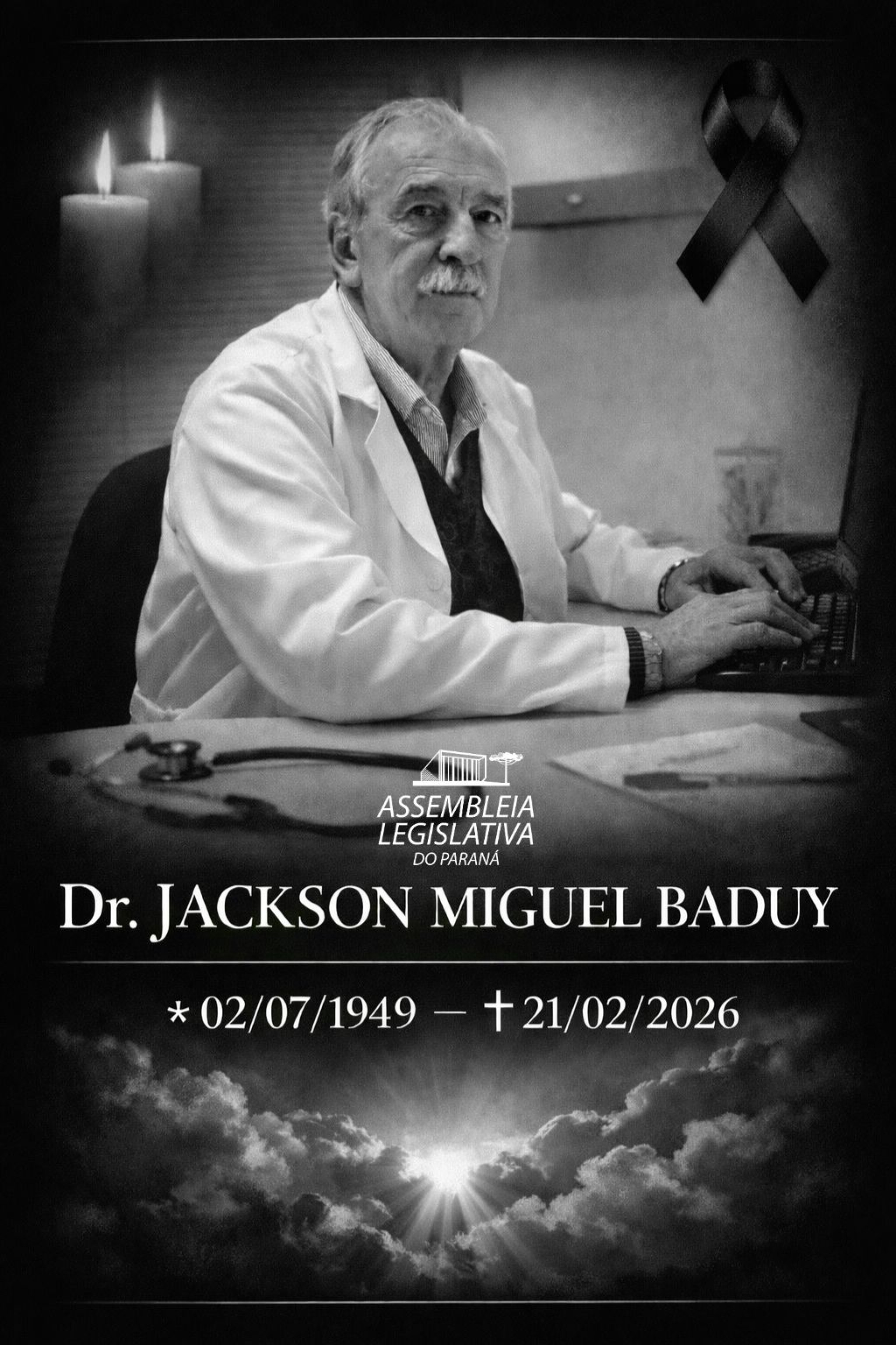 Assembleia Legislativa do Paraná lamenta a morte do médico Jackson Miguel Baduy