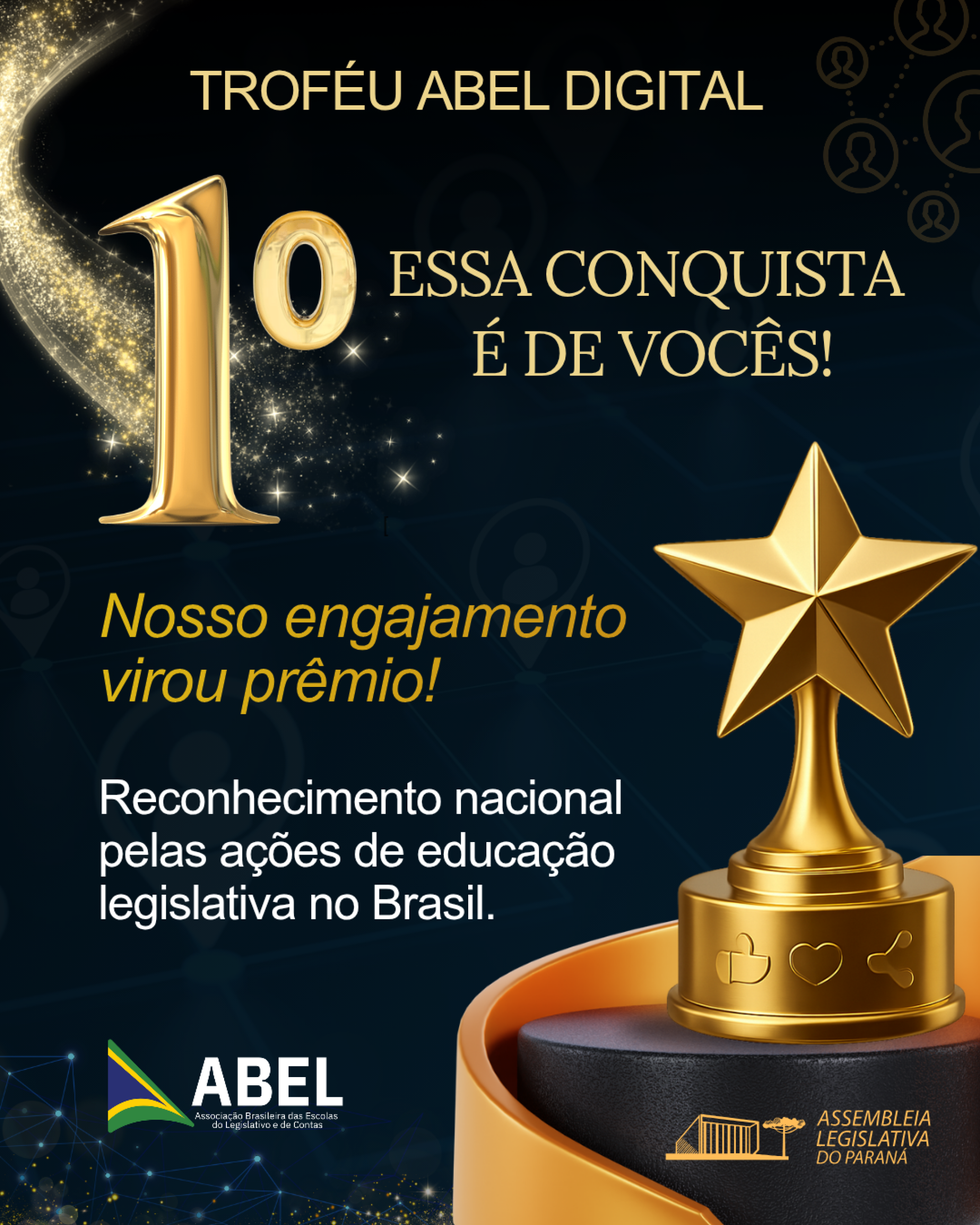 Escola do Legislativo Paranaense vence prêmio da Associação Brasileira das Escolas do Legislativo (ABEL)