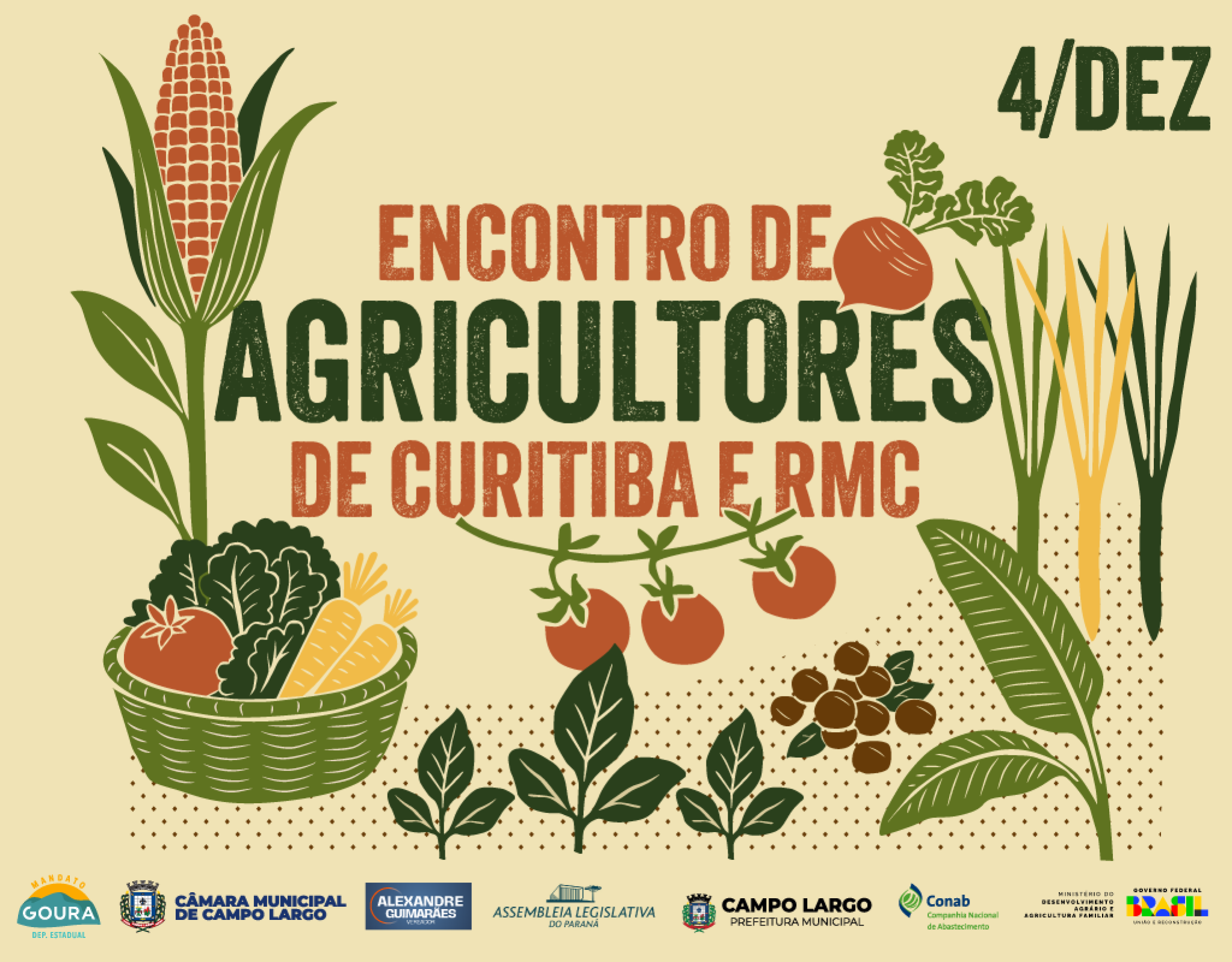 Deputado Goura (PDT) destaca realização de encontro para fortalecer a produção de alimentos em Curitiba e Região Metropolitana