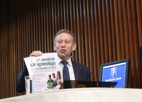 Deputado Professor Lemos (PT) destaca 20ª Jornada de Agroecologia e pede mobilização por mais recursos para a produção orgânica no estado