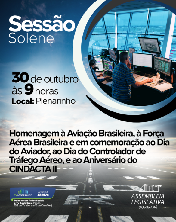 Assembleia promove Sessão Solene em homenagem à Aviação Brasileira, à Força Aérea e ao CINDACTA II