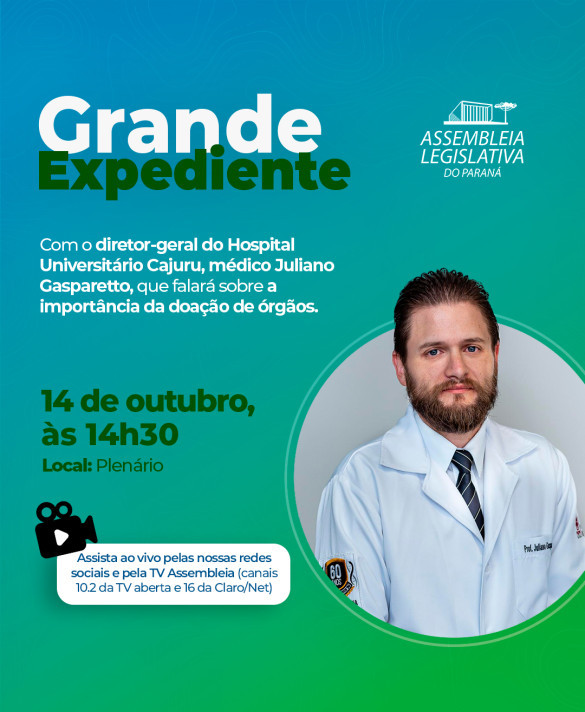 Palestra na Assembleia Legislativa reforça importância da doação de órgãos
