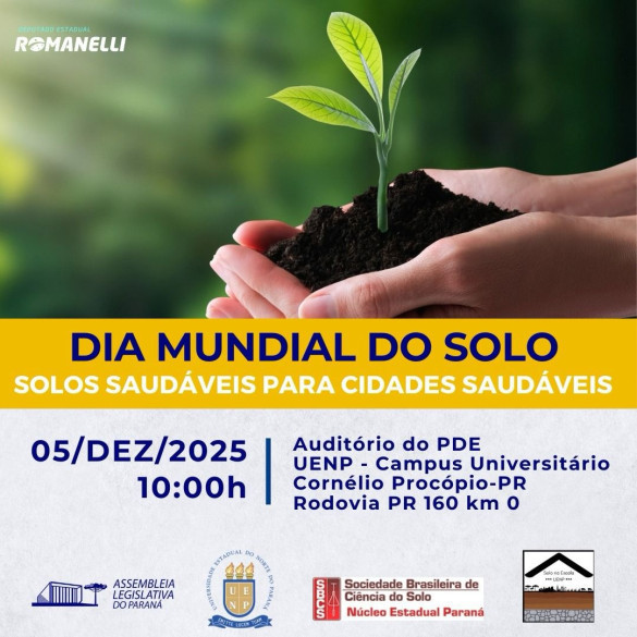 Deputado Luiz Claudio Romanelli (PSD) destaca importância da conservação do solo em audiência pública na UENP