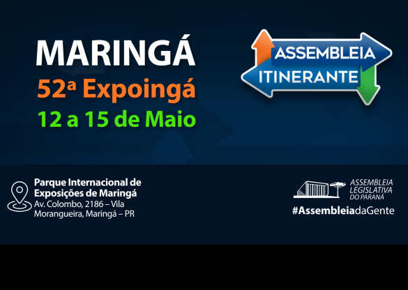 Assembleia Itinerante desembarca na Expoingá 2026 na próxima semana