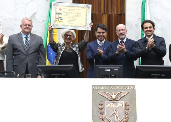 Assembleia concede cidadania honorária à desembargadora Lenice Bodstein por sua atuação em prol das famílias do Paraná