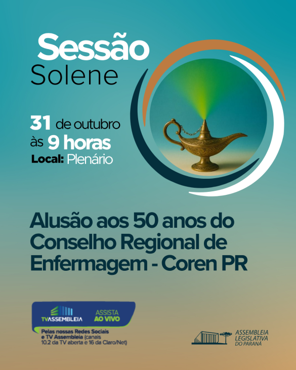 Sessão Solene na Assembleia Legislativa homenageia os 50 anos do Conselho Regional de Enfermagem do Paraná (Coren-PR)
