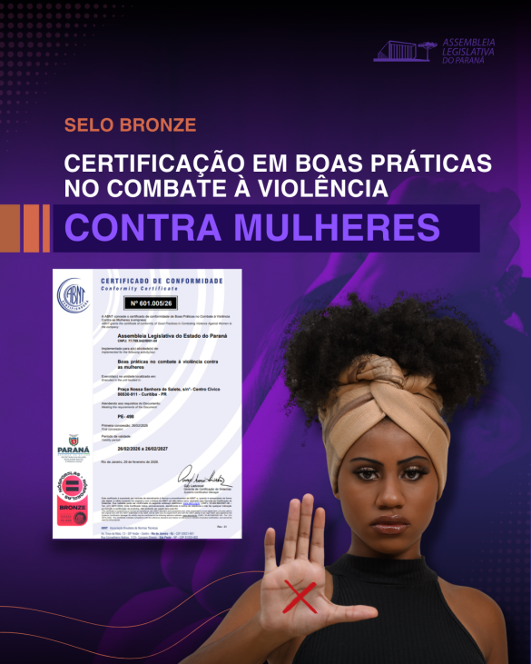 Assembleia Legislativa conquista certificação inédita de boas práticas no combate à violência contra a mulher