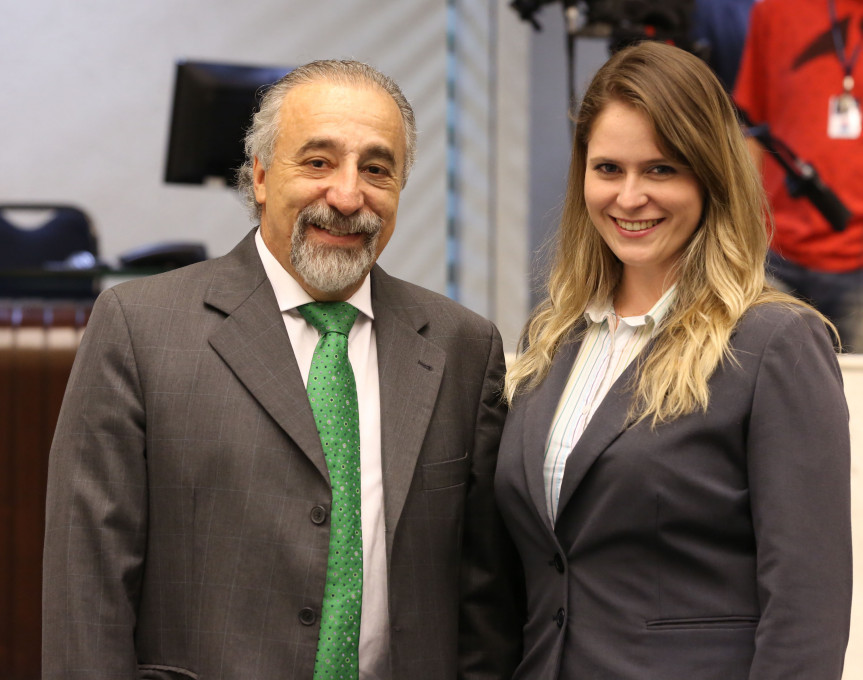 Jornalista Ângela Weber e deputado Rasca Rodrigues (PV)