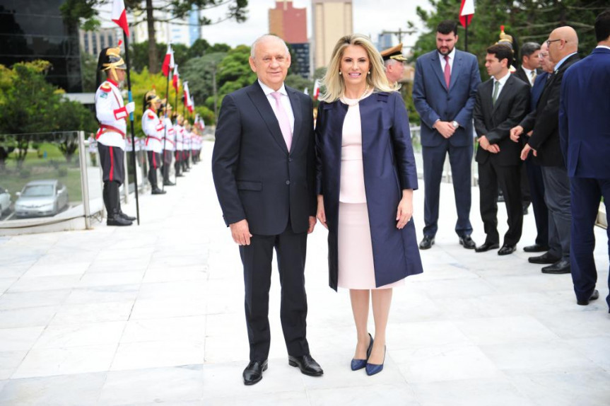 Governadora Cida Borghetti e o presidente da Alep Ademar Traiano (PSDB).