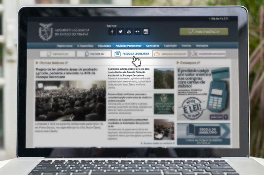 As consultas aos requerimentos passam a fazer parte da "Pesquisa Legislativa".