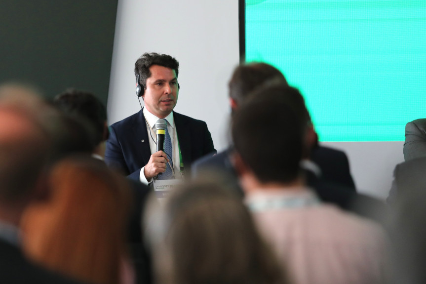 O presidente da Assembleia, deputado Alexandre Curi (PSD), participou da abertura da 6ª edição do Smart City Expo Curitiba.