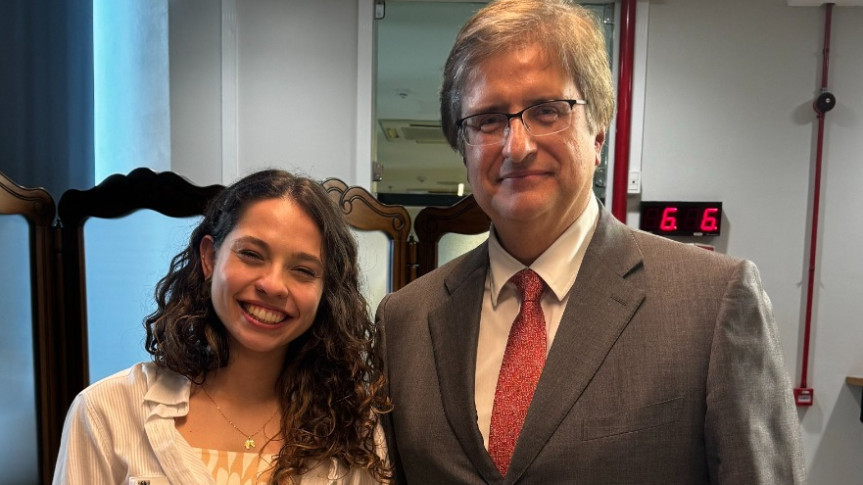 Deputada Ana Júlia com o procurador-geral da República Paulo Gonet.