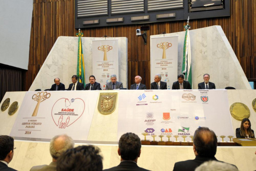 Solenidade da entrega do 2º Prêmio Gestor Público Paraná.