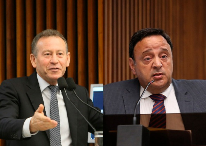 Deputados Professor Lemos e Hussein Bakri, líderes da Oposição e do Governo na Assembleia Legislativa do Paraná.