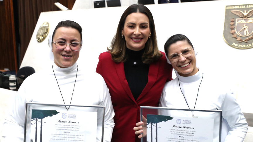 Vocação: Deputada Mabel Canto (PP) entrega Menção Honrosa às irmãs Marizele e Marisa