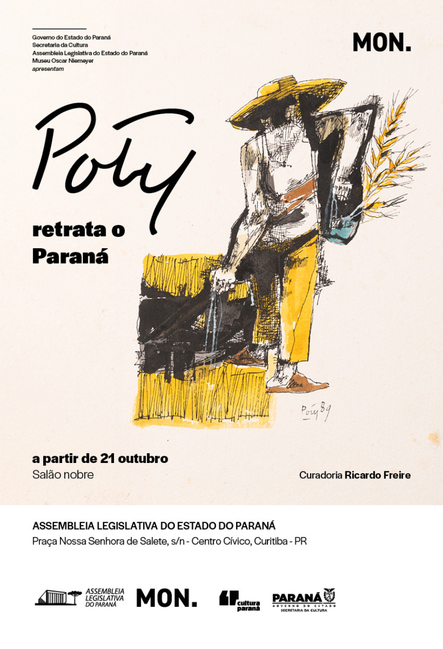 Assembleia Legislativa do Paraná abre exposição “Poty retrata o Paraná” em parceria com o Museu Oscar Niemeyer